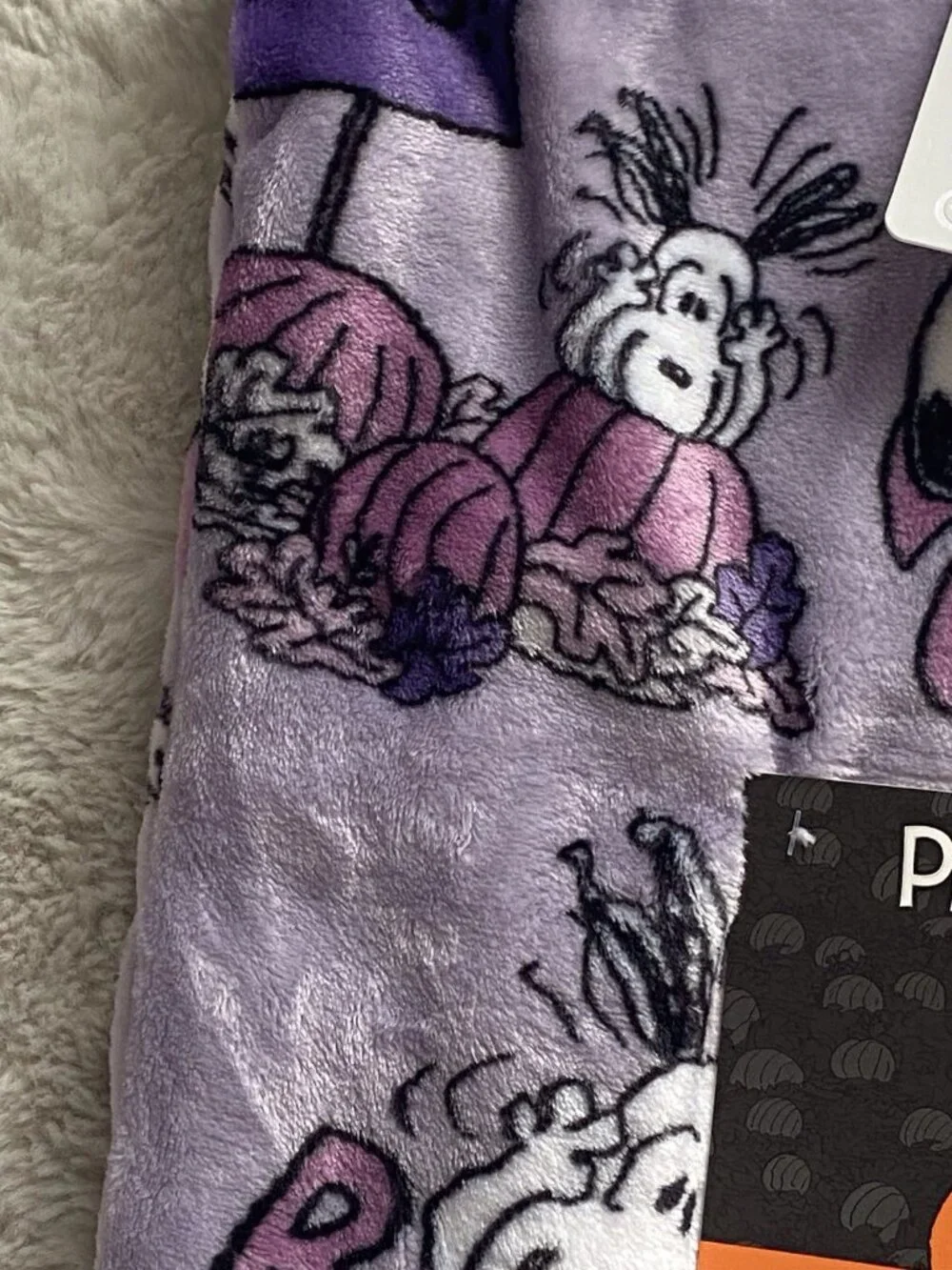 Peanuts Snoopy Woodstock Halloween BOO Throw Blanket 60